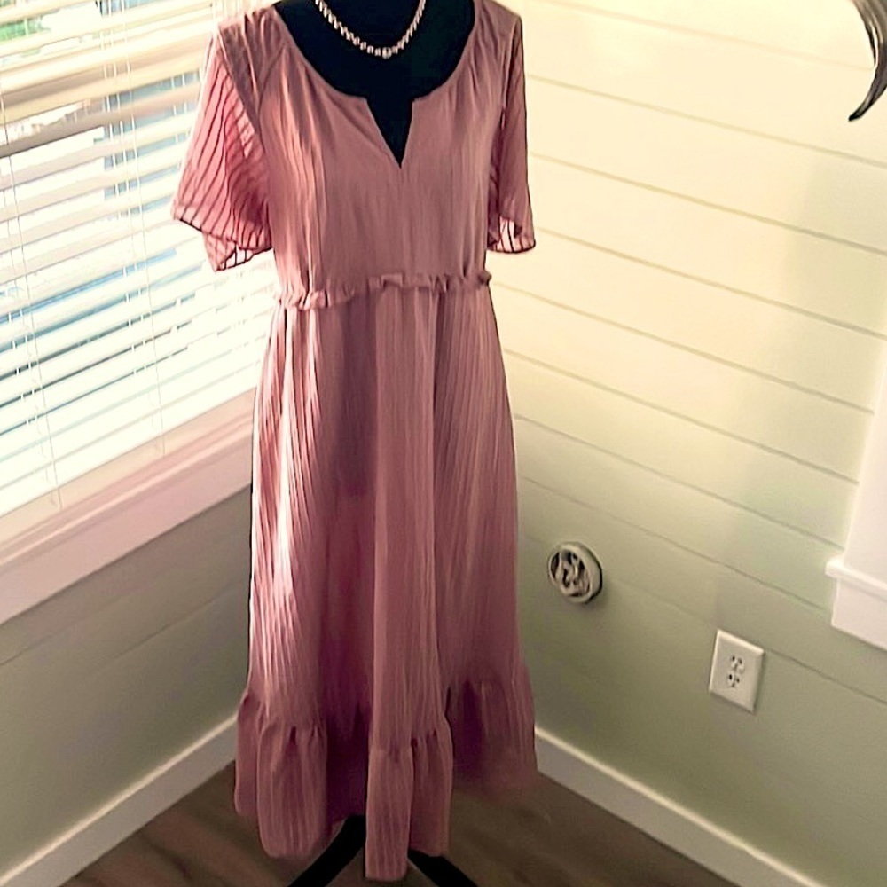 NWT,Bloomchic, Soft Rose, Elastic Waist, Gorgeous & Completely Lined, Size 10 - Picture 7 of 10